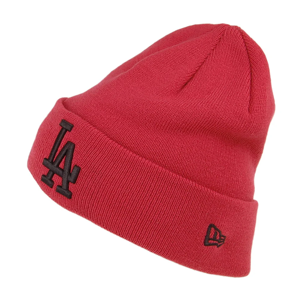 New Era Cuff Knit L.A. Dodgers Beanie Mütze - MLB League Essential - Kardinalrot