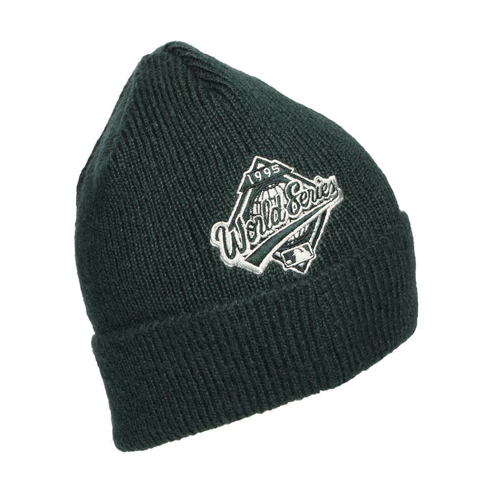 New Era Cuffed Atlanta Braves Beanie Mütze - MLB World Series Patch - Dunkelgrün - Image 2
