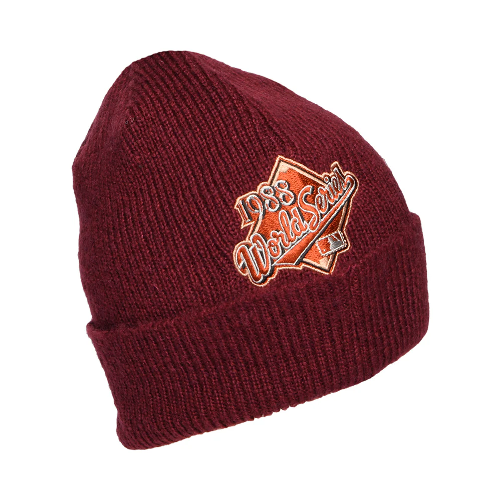 New Era Cuffed L.A. Dodgers Beanie Mütze - MLB World Series Patch - Rostrot - Image 2