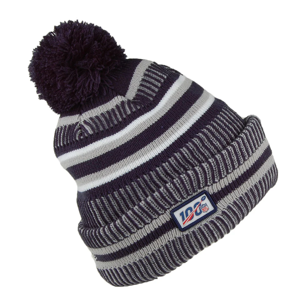 New Era Dallas Cowboys Bommelmütze - NFL On Field Knit - Blau-Grau - Image 2
