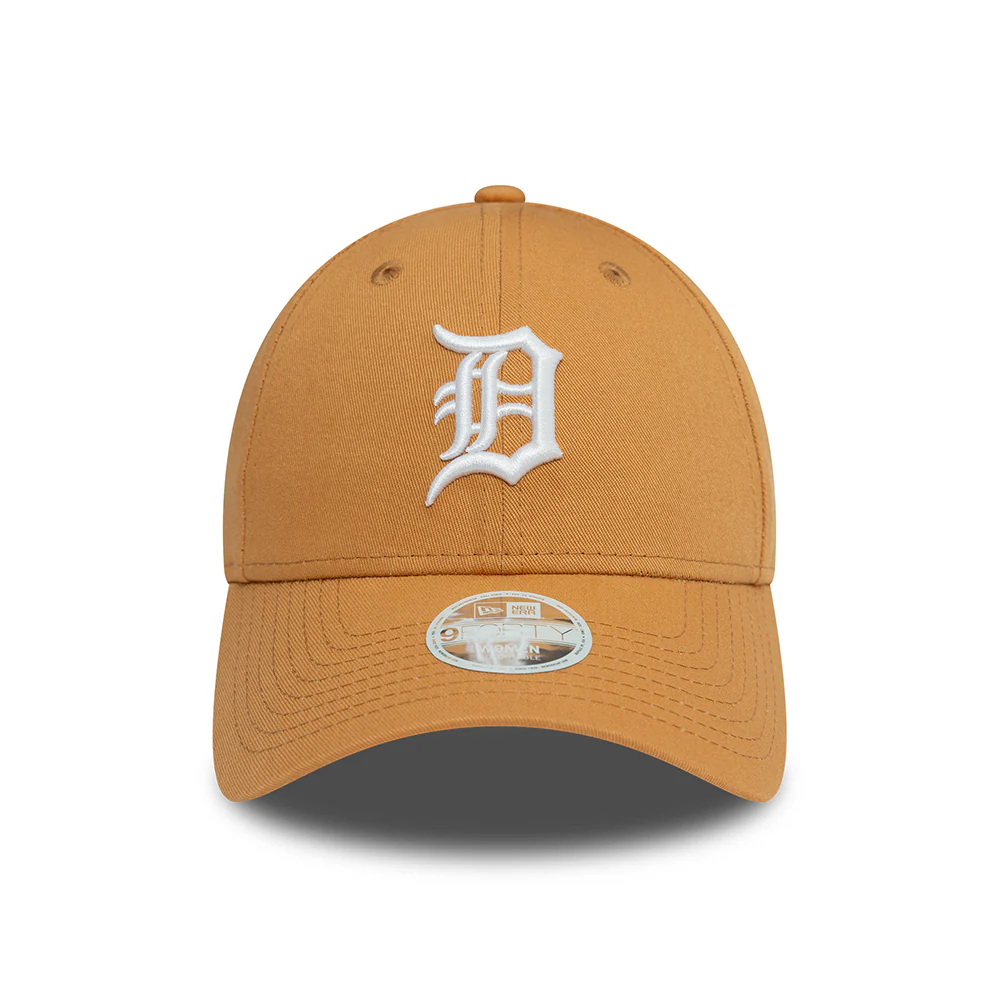New Era Damen 9FORTY Detroit Tigers Baseball Cap - MLB League Essential II - Dunkler Sand-Weiß - Image 2