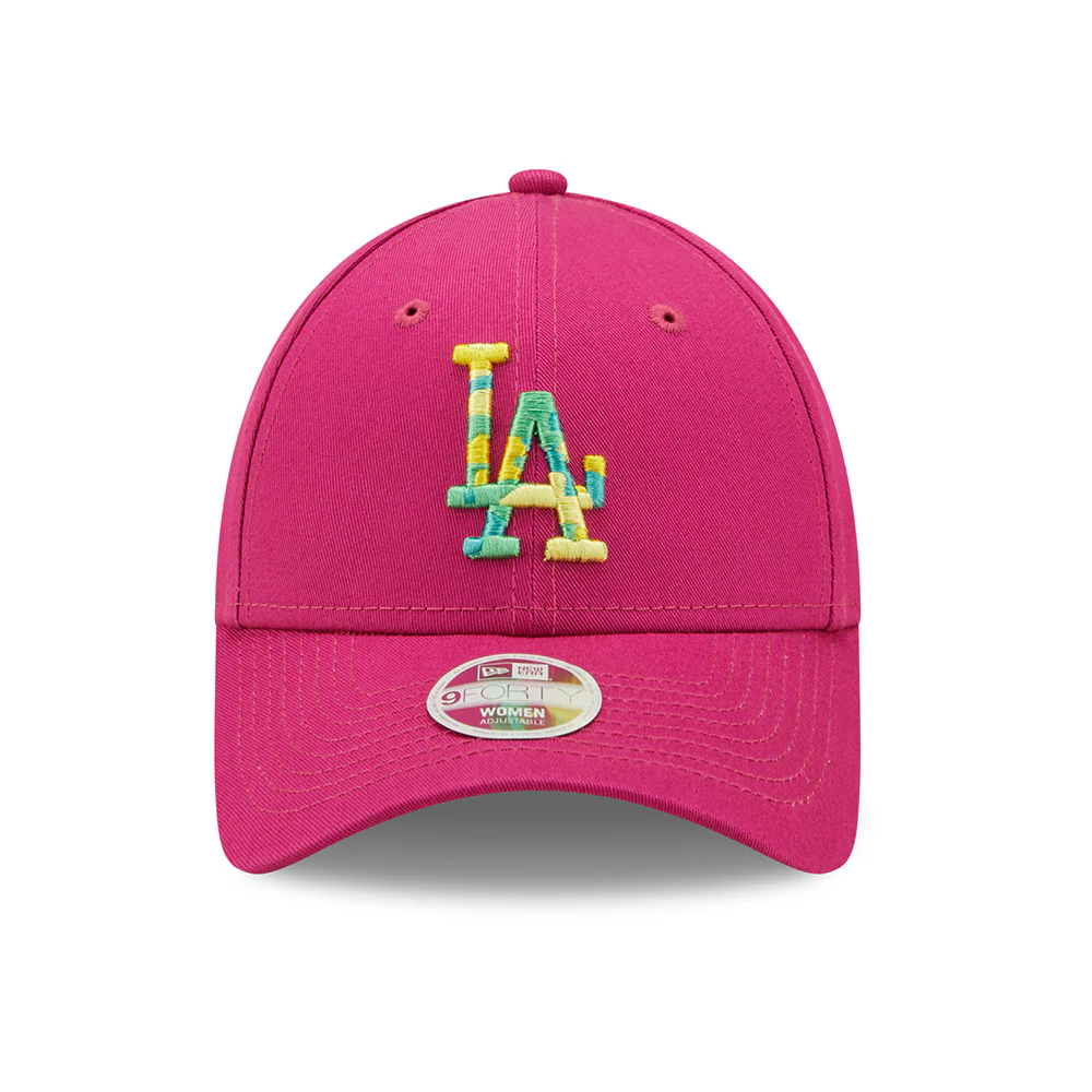 New Era Damen 9FORTY II L.A. Dodgers Baseball Cap - MLB Camo Infill - Rosa-Tarnfarben - Image 2