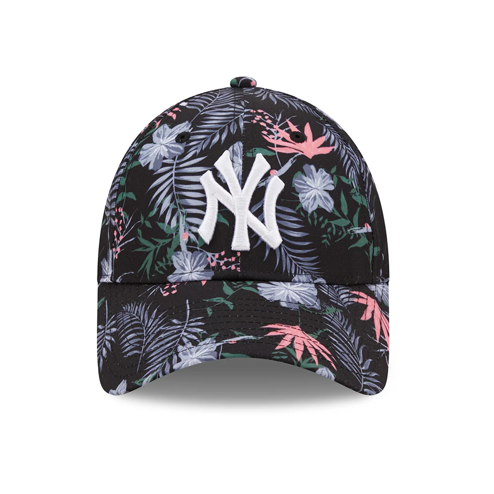 New Era Damen 9FORTY II New York Yankees Baseball Cap - MLB Floral - Schwarz-Weiß - Image 2