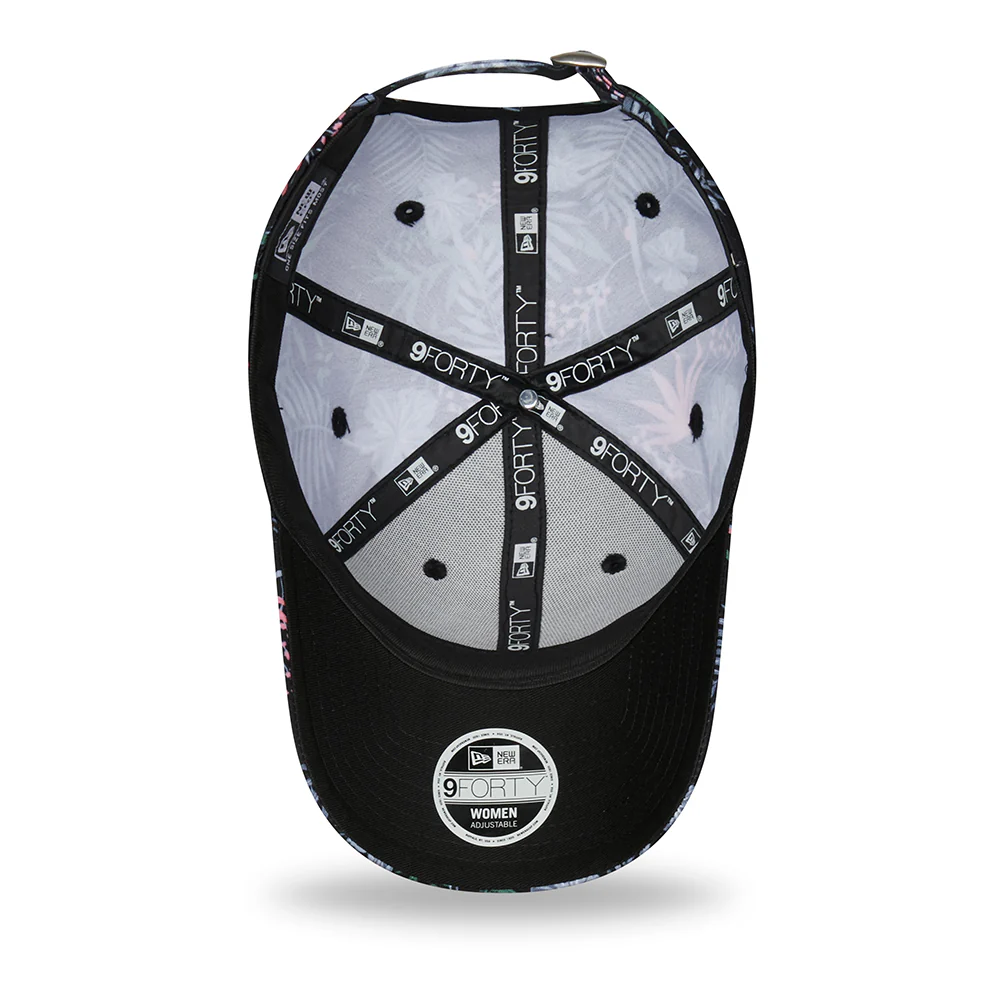 New Era Damen 9FORTY II New York Yankees Baseball Cap - MLB Floral - Schwarz-Weiß - Image 4