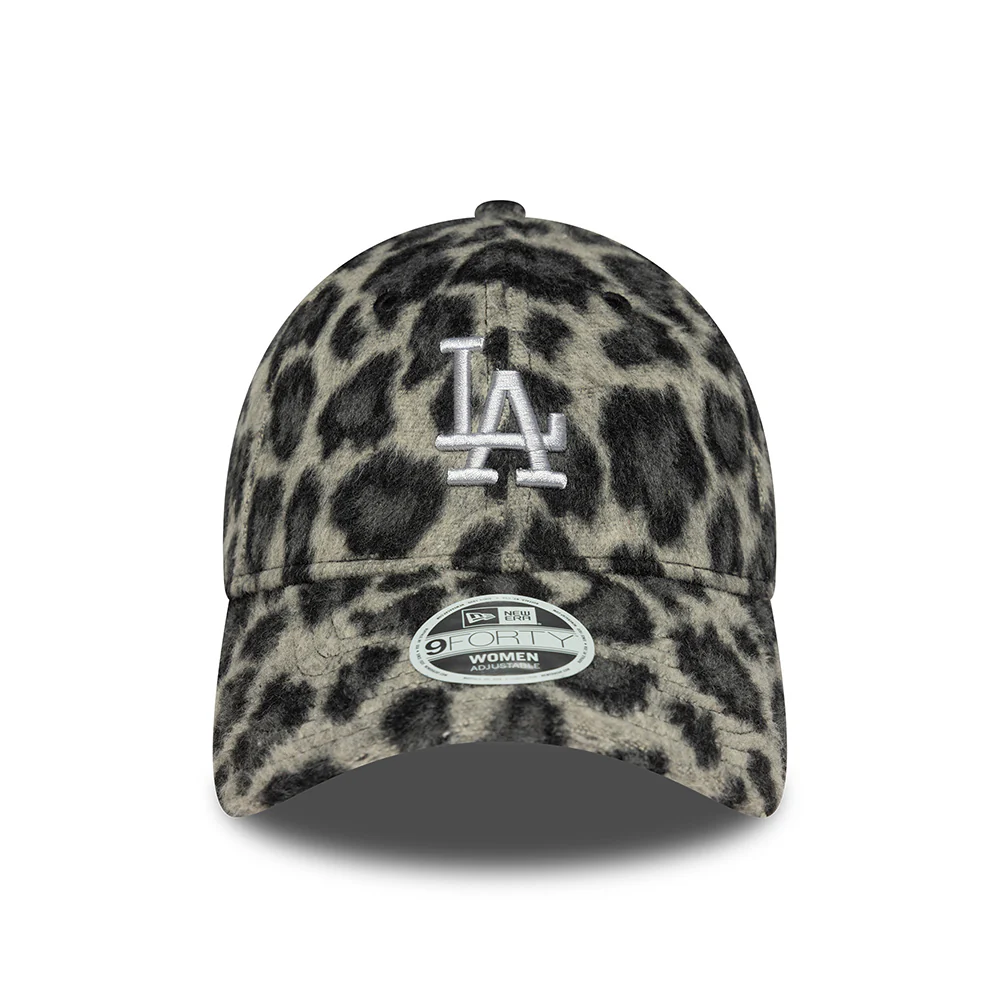 New Era Damen 9FORTY L.A. Dodgers Baseball Cap - MLB Cosy Animal - Graues Leopardenmuster - Image 2
