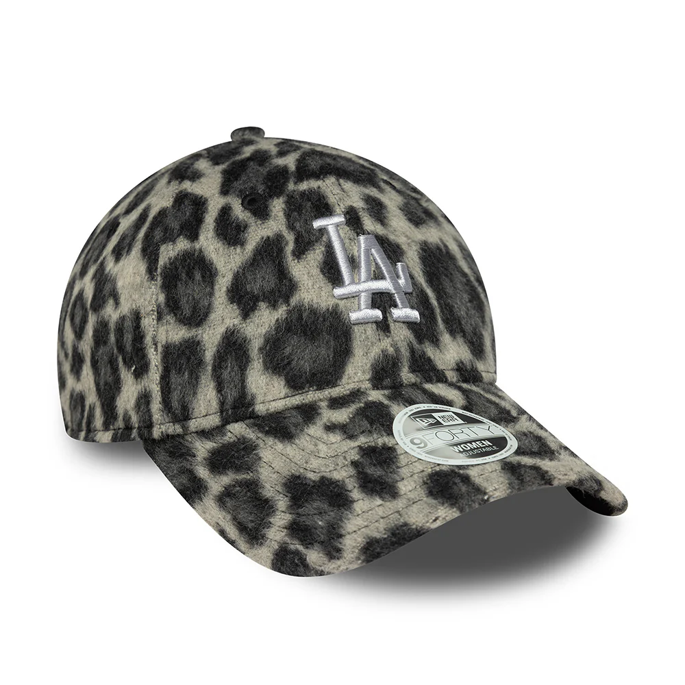 New Era Damen 9FORTY L.A. Dodgers Baseball Cap - MLB Cosy Animal - Graues Leopardenmuster - Image 3