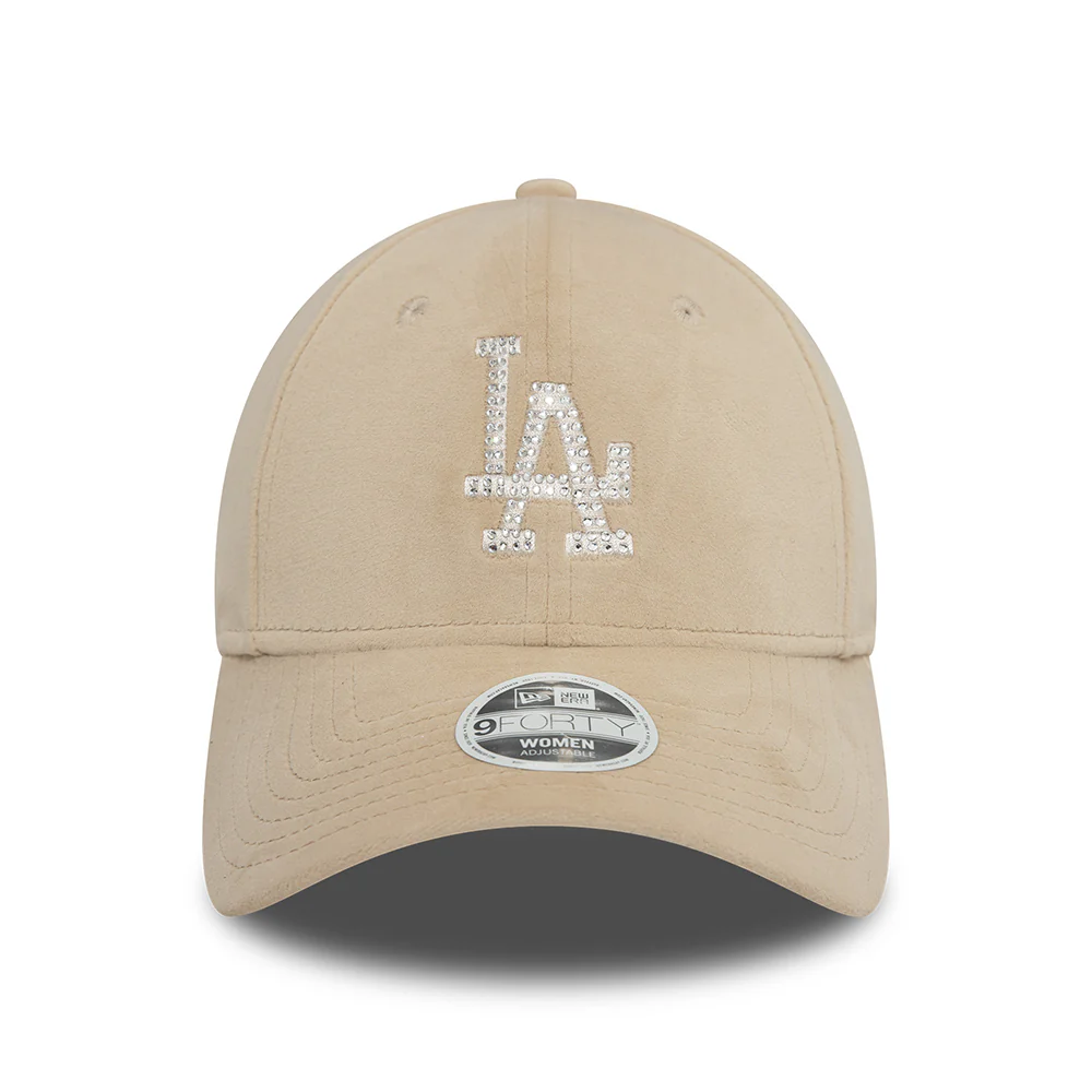 New Era Damen 9FORTY L.A. Dodgers Baseball Cap - MLB Velour Diamante - Steingrau - Image 2