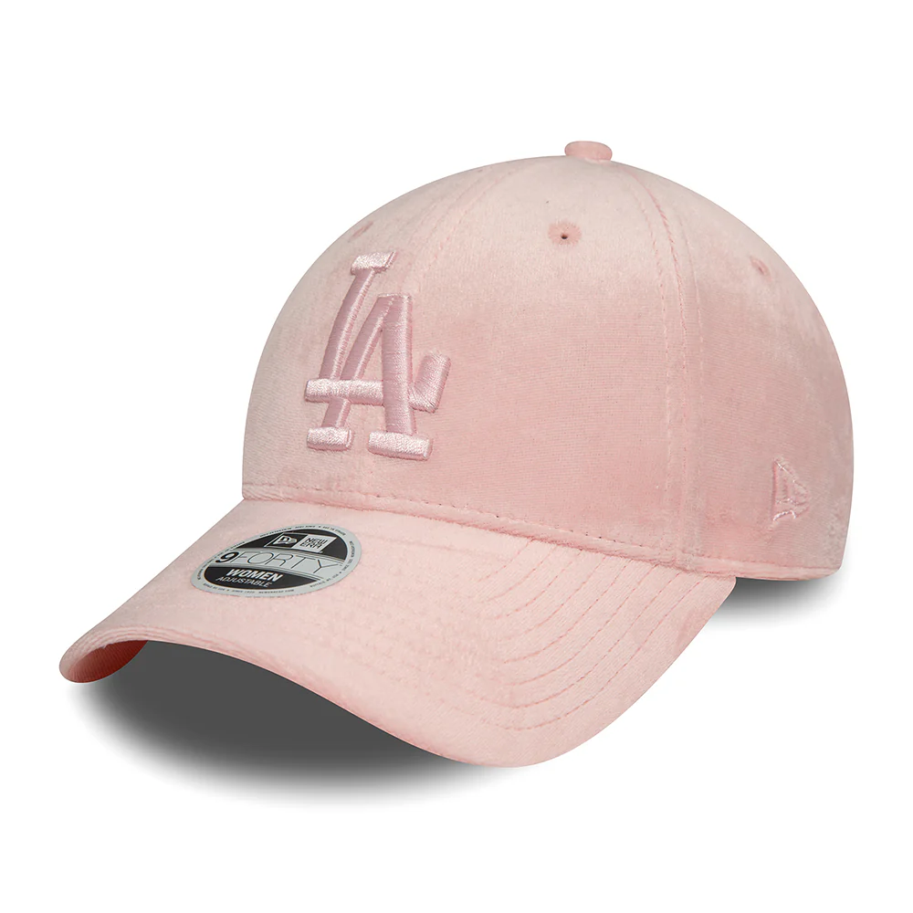 New Era Damen 9FORTY L.A. Dodgers Snapback Cap - MLB Velour - Hellrosa