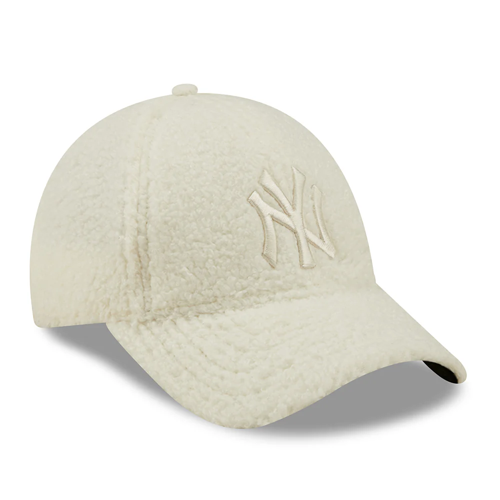 New Era Damen 9FORTY New York Yankees Baseball Cap - MLB Borg - Creme - Image 3