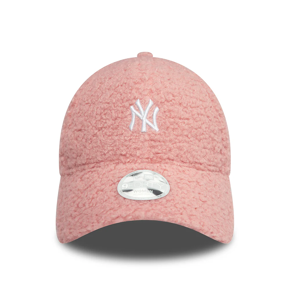 New Era Damen 9FORTY New York Yankees Baseball Cap - MLB Borg - Rosé-Weiß - Image 2