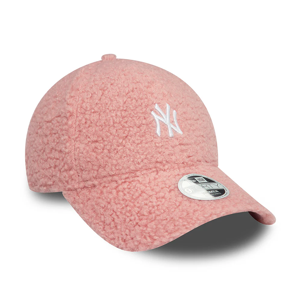 New Era Damen 9FORTY New York Yankees Baseball Cap - MLB Borg - Rosé-Weiß - Image 3