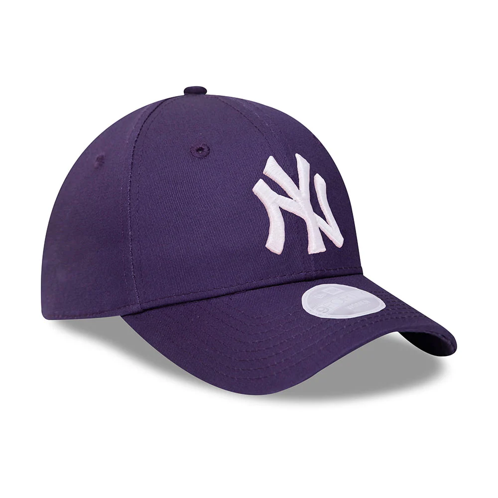 New Era Damen 9FORTY New York Yankees Baseball Cap - MLB Colour Essential - Lila-Weiß - Image 2