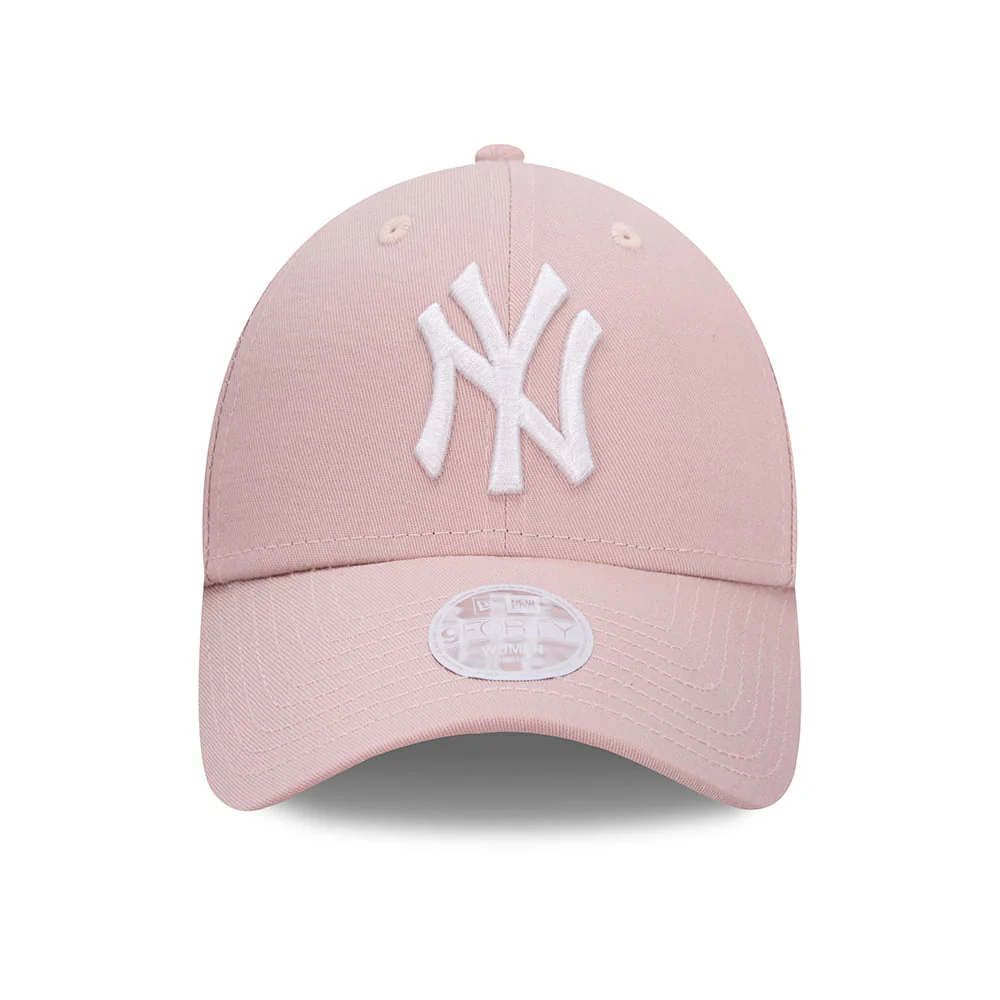 New Era Damen 9FORTY New York Yankees Baseball Cap - MLB Colour Essential - Pink-Weiß - Image 2