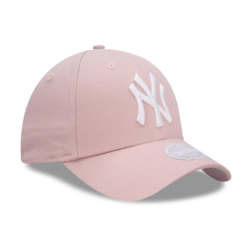 New Era Damen 9FORTY New York Yankees Baseball Cap - MLB Colour Essential - Pink-Weiß - Image 3