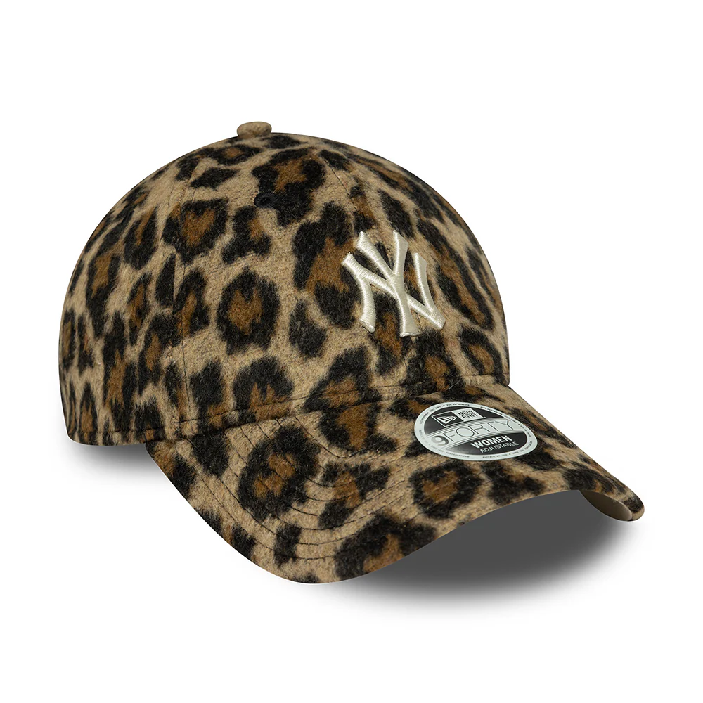 New Era Damen 9FORTY New York Yankees Baseball Cap - MLB Cosy Animal - Leopardenmuster - Image 3