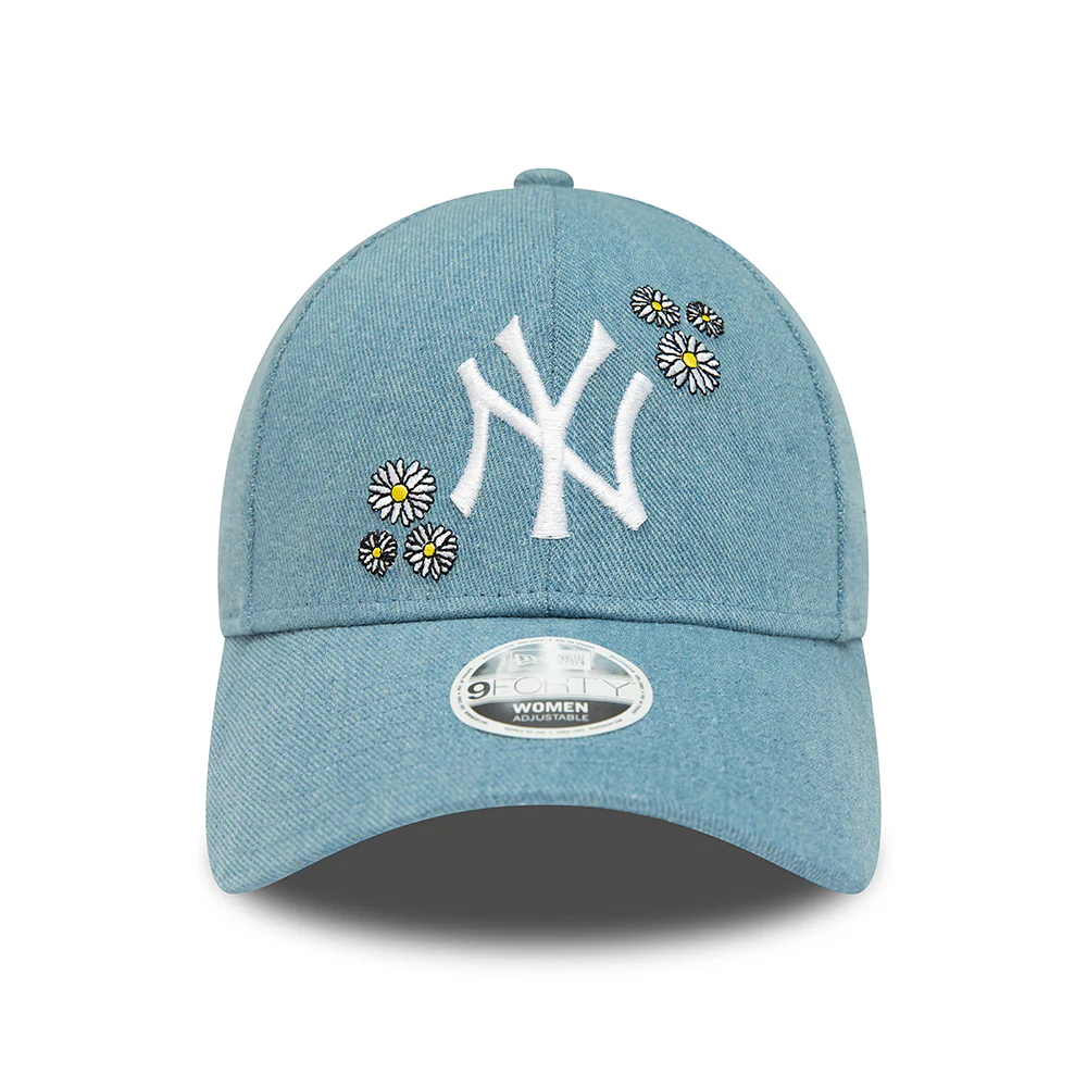 New Era Damen 9FORTY New York Yankees Baseball Cap - MLB Denim - Blau-Weiß - Image 2