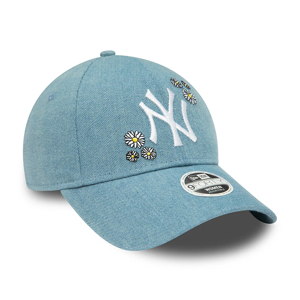 New Era Damen 9FORTY New York Yankees Baseball Cap - MLB Denim - Blau-Weiß - Image 3