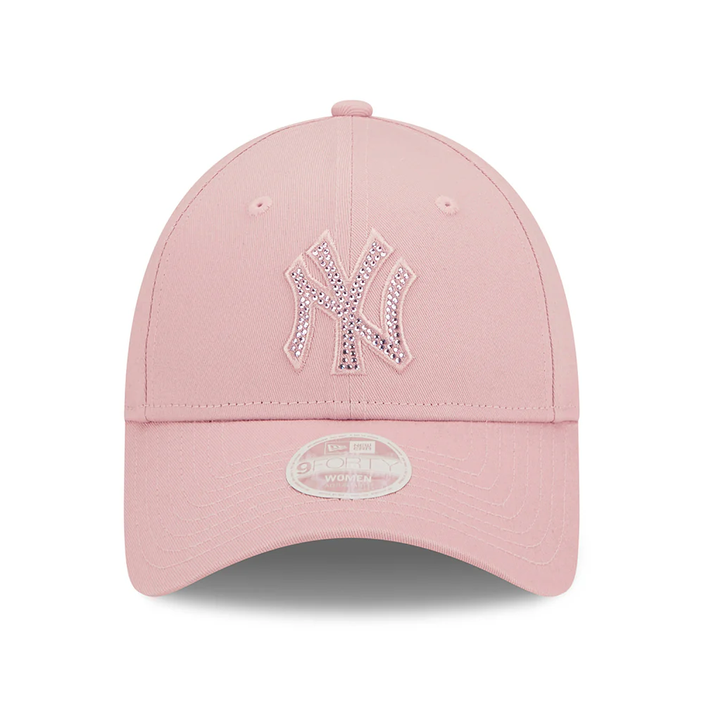 New Era Damen 9FORTY New York Yankees Baseball Cap - MLB Diamante - Rosa - Image 2