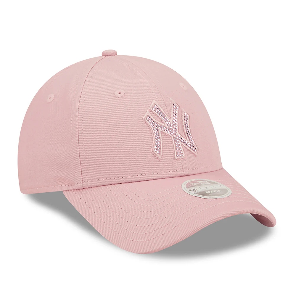 New Era Damen 9FORTY New York Yankees Baseball Cap - MLB Diamante - Rosa - Image 3