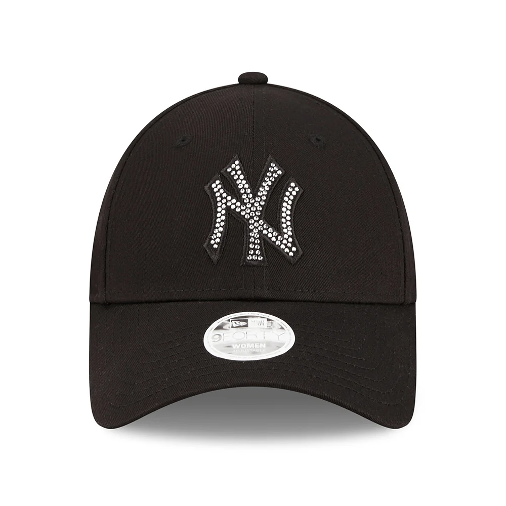 New Era Damen 9FORTY New York Yankees Baseball Cap - MLB Diamante - Schwarz - Image 2
