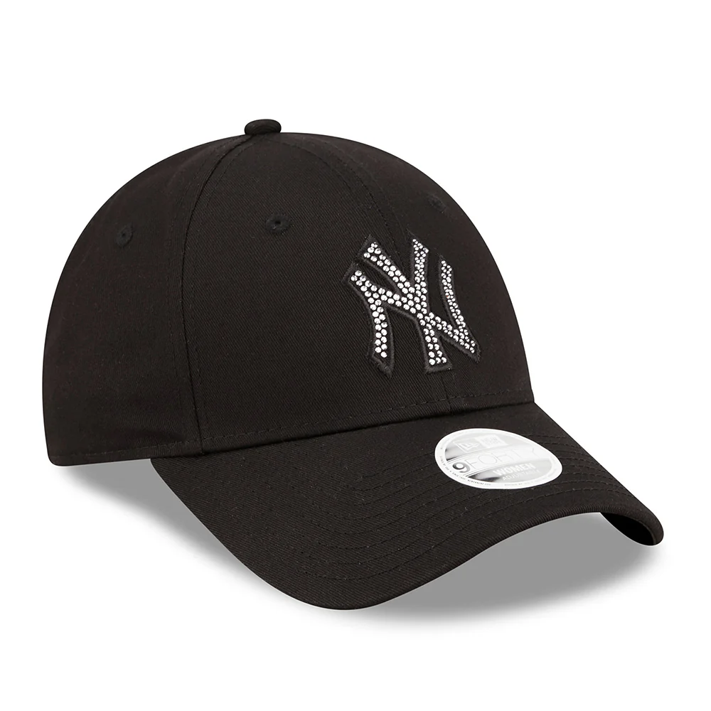 New Era Damen 9FORTY New York Yankees Baseball Cap - MLB Diamante - Schwarz - Image 3