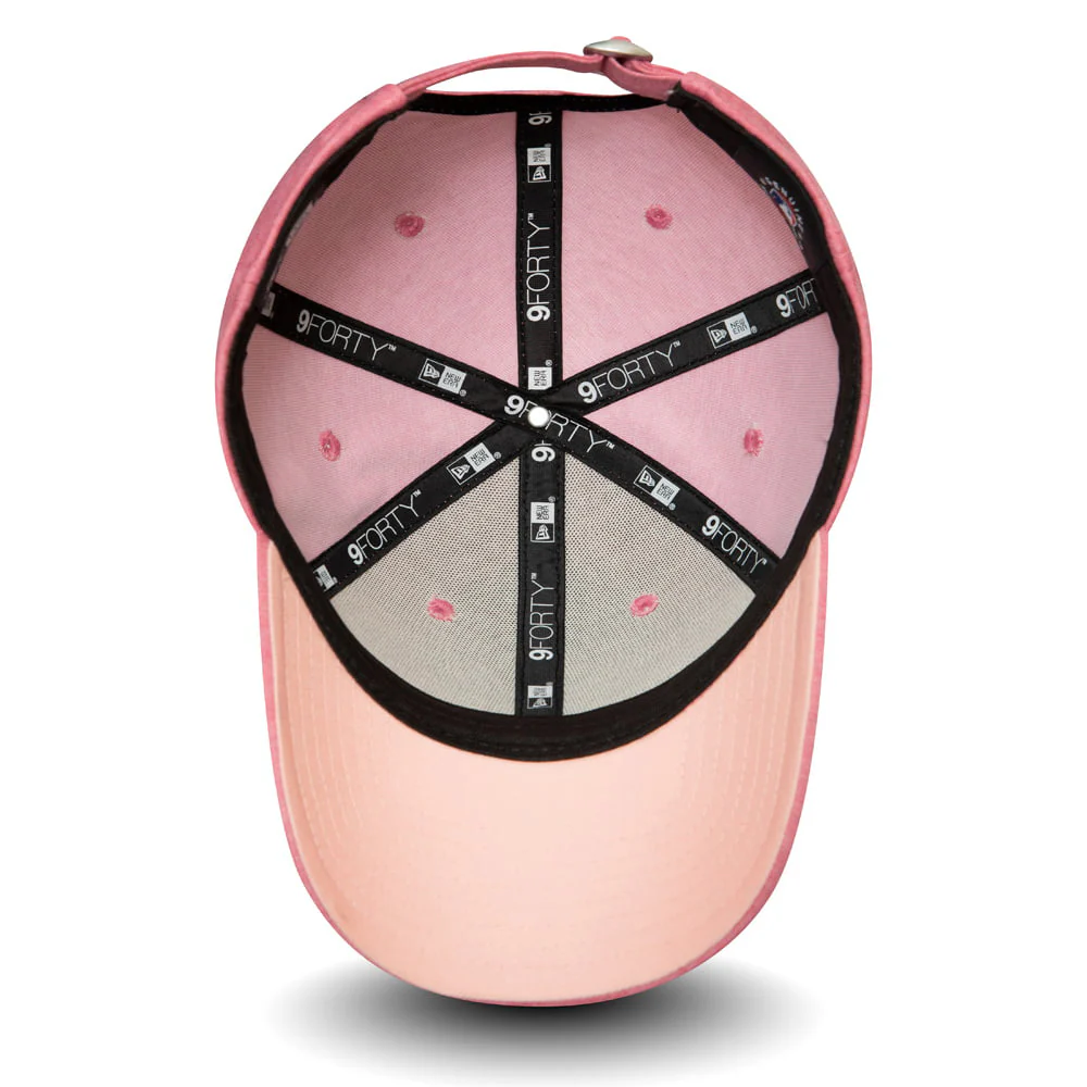 New Era Damen 9FORTY New York Yankees Baseball Cap - MLB Jersey - Pink-Weiß - Image 3