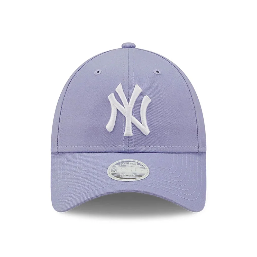 New Era Damen 9FORTY New York Yankees Baseball Cap - MLB League Essential - Lavendel-Weiß - Image 2