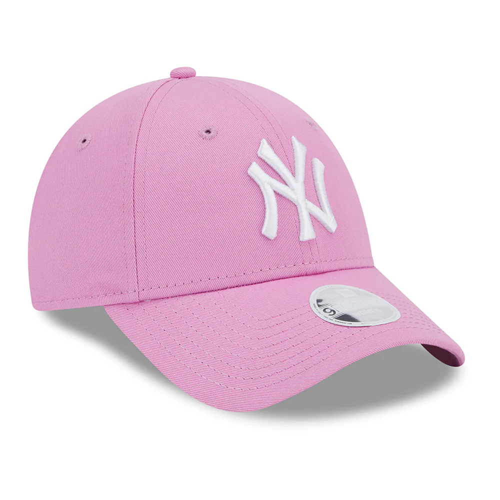New Era Damen 9FORTY New York Yankees Baseball Cap - MLB League Essential - Rosé-Weiß - Image 3