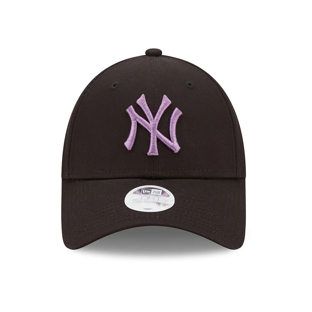 New Era Damen 9FORTY New York Yankees Baseball Cap - MLB League Essential - Schwarz - Lila - Image 2