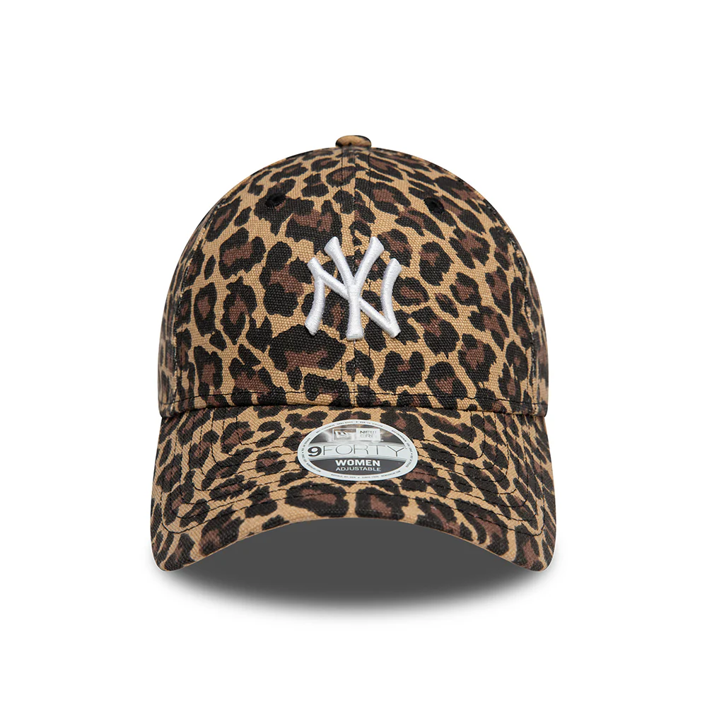 New Era Damen 9FORTY New York Yankees Baseball Cap - MLB Leopard - Braun-Weiß - Image 2