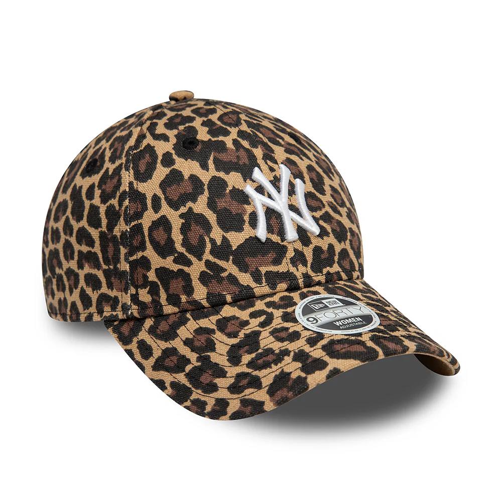 New Era Damen 9FORTY New York Yankees Baseball Cap - MLB Leopard - Braun-Weiß - Image 3