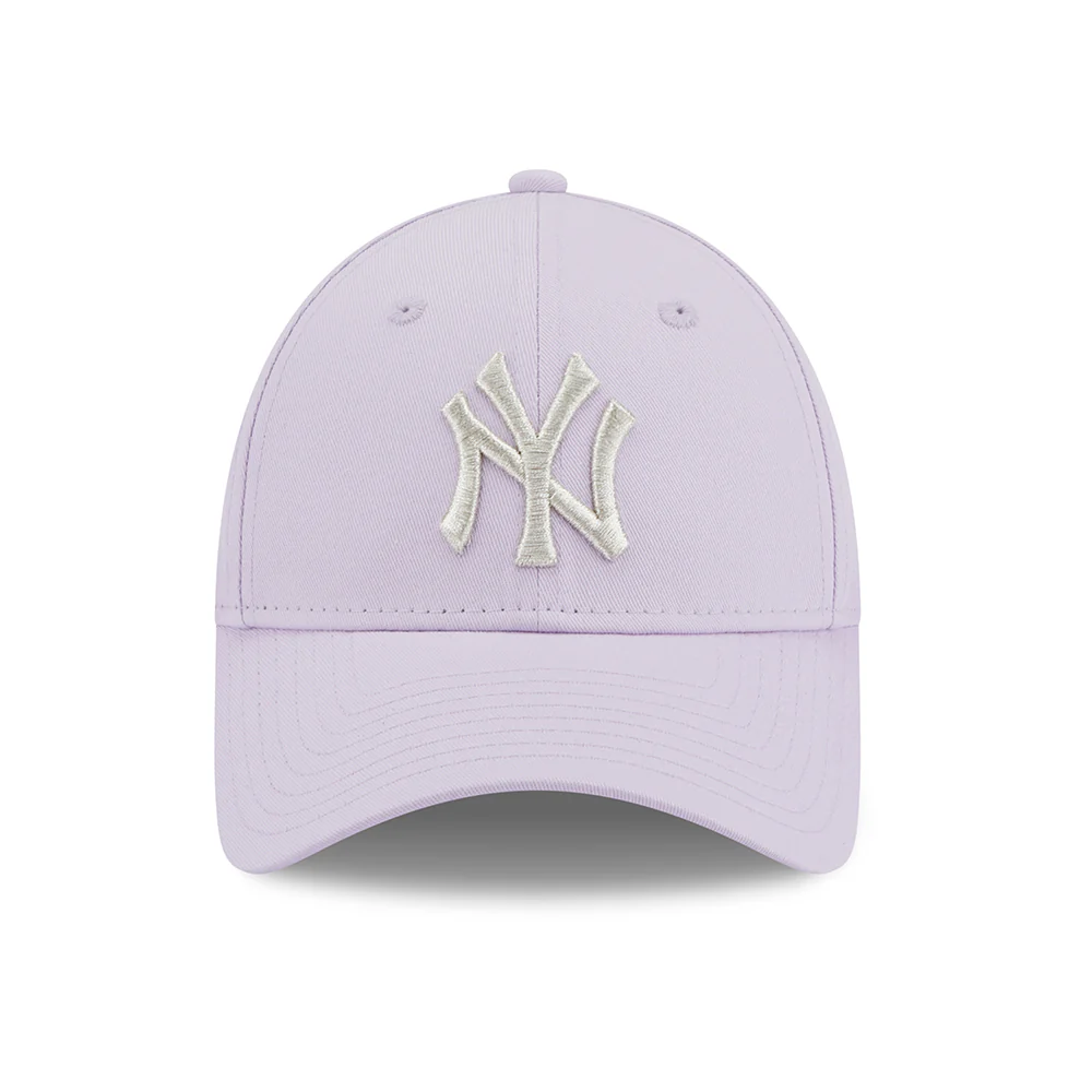 New Era Damen 9FORTY New York Yankees Baseball Cap - MLB Metallic Logo - Lavendel-Silber - Image 2
