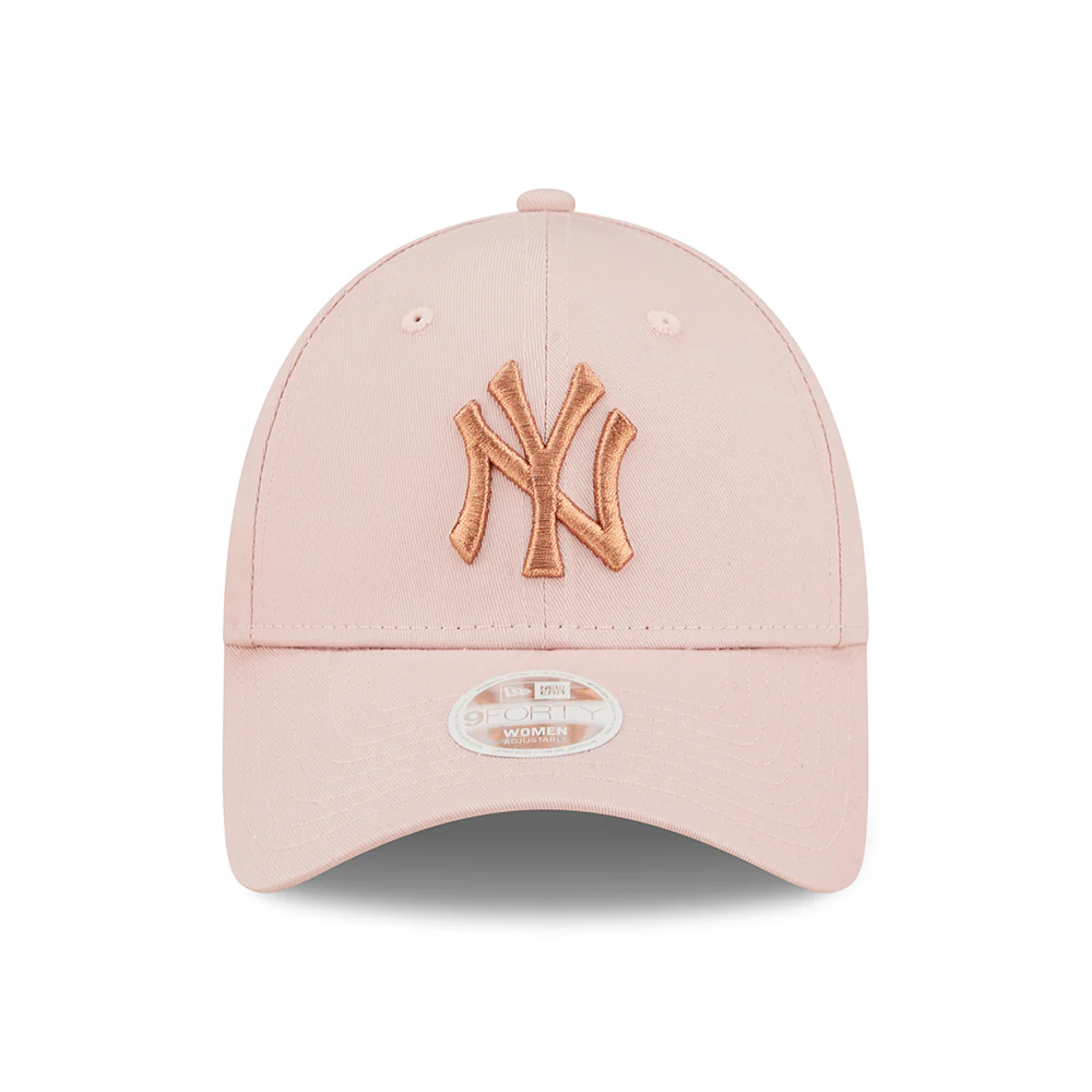 New Era Damen 9FORTY New York Yankees Baseball Cap - MLB Metallic Logo - Rosa-Rosegold - Image 2