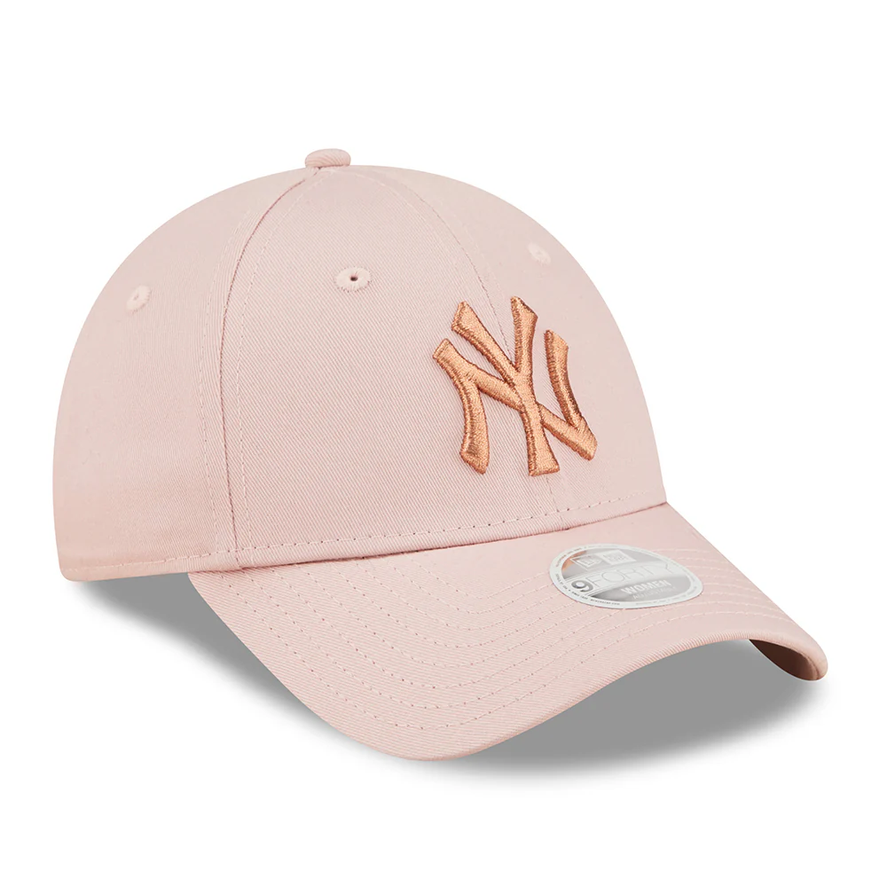 New Era Damen 9FORTY New York Yankees Baseball Cap - MLB Metallic Logo - Rosa-Rosegold - Image 3