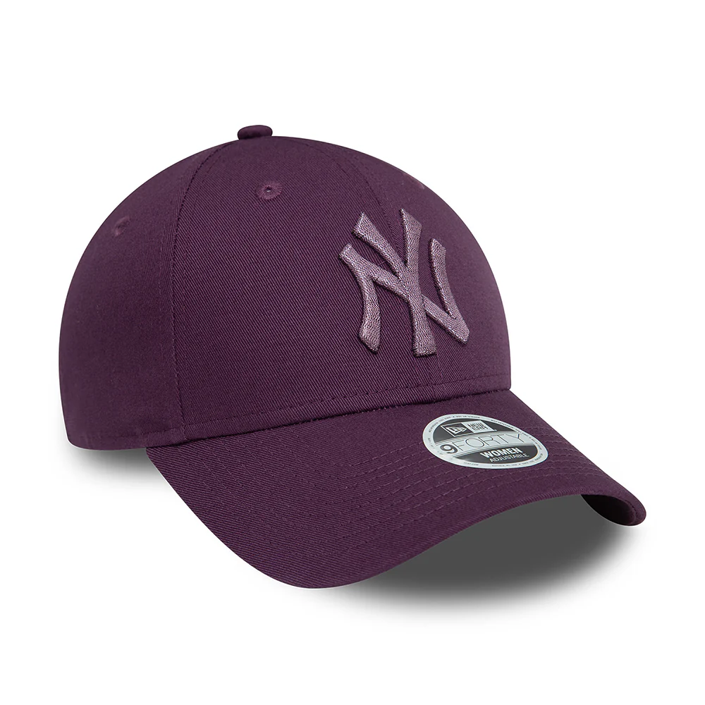 New Era Damen 9FORTY New York Yankees Baseball Cap - MLB Metallic - Zwetschge - Image 3