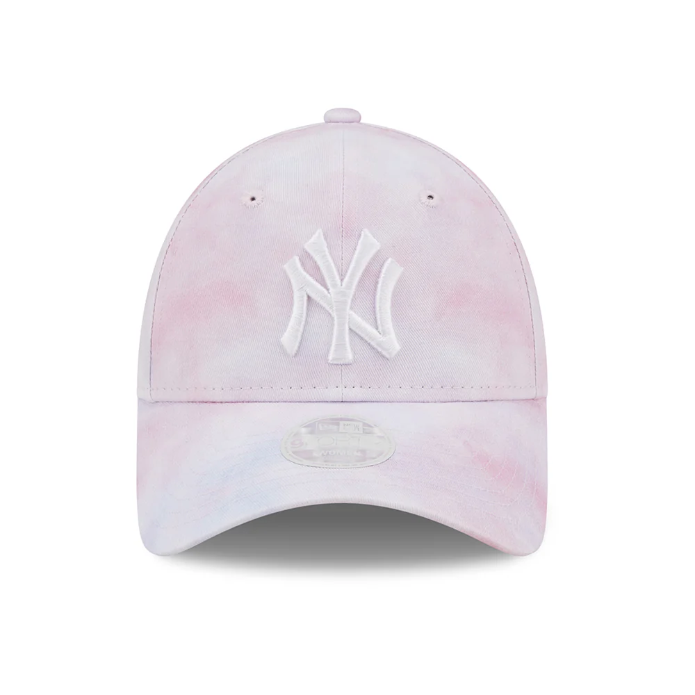 New Era Damen 9FORTY New York Yankees Baseball Cap - MLB Pastel Tie Dye - Lavendel-Weiß - Image 2