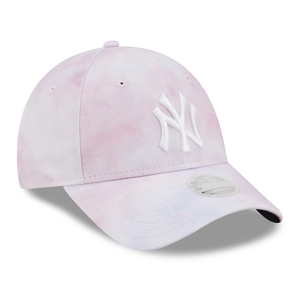 New Era Damen 9FORTY New York Yankees Baseball Cap - MLB Pastel Tie Dye - Lavendel-Weiß - Image 3