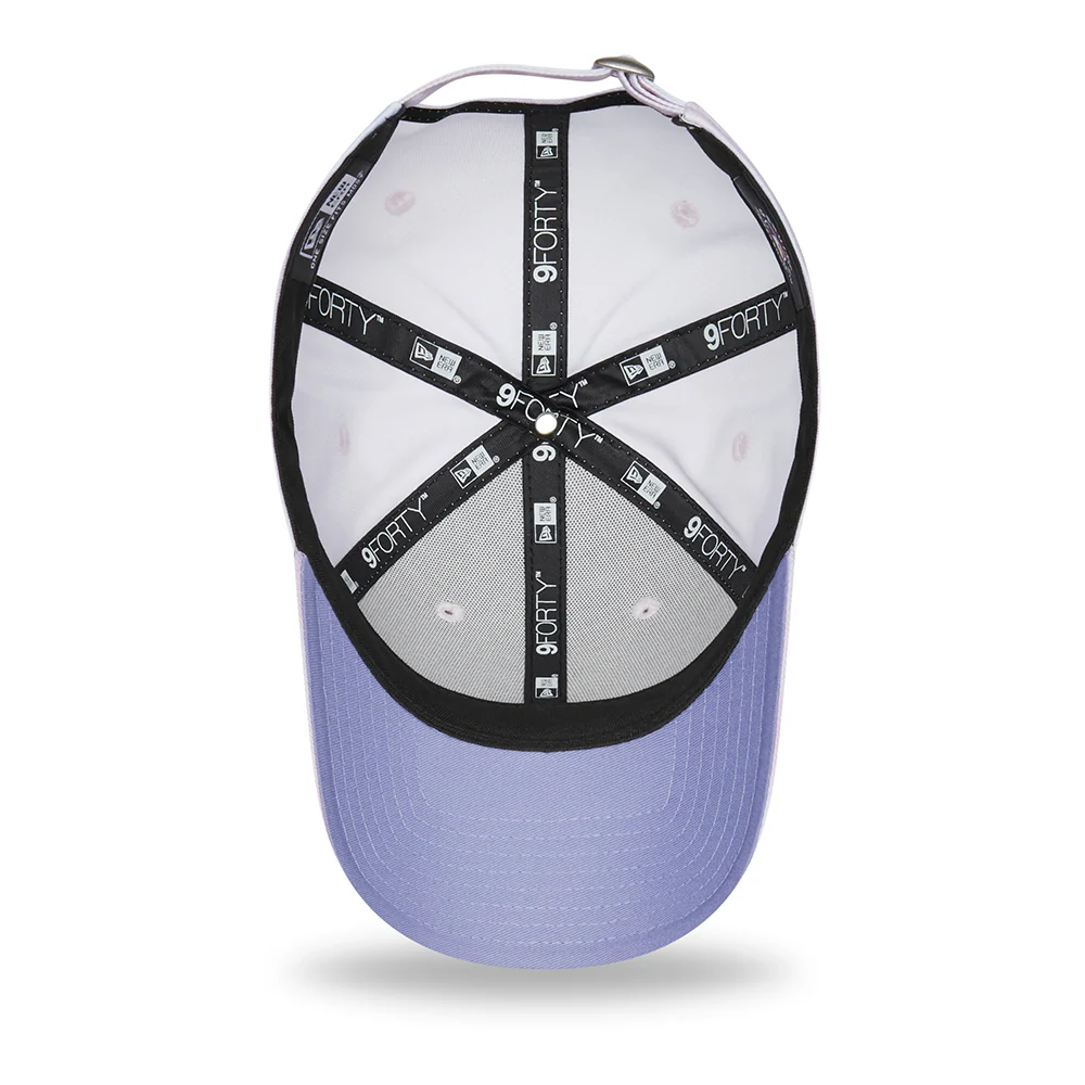 New Era Damen 9FORTY New York Yankees Baseball Cap - MLB Pastel Tie Dye - Lavendel-Weiß - Image 5