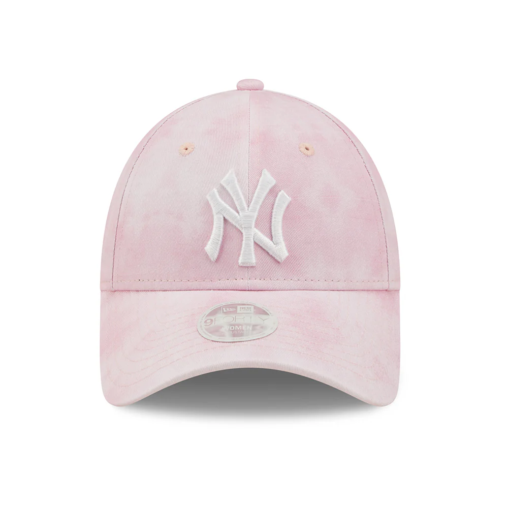 New Era Damen 9FORTY New York Yankees Baseball Cap - MLB Pastel Tie Dye - Pink-Weiß - Image 2