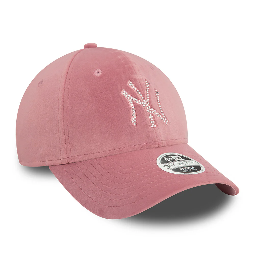 New Era Damen 9FORTY New York Yankees Baseball Cap - MLB Velour Diamante - Rosa - Image 3