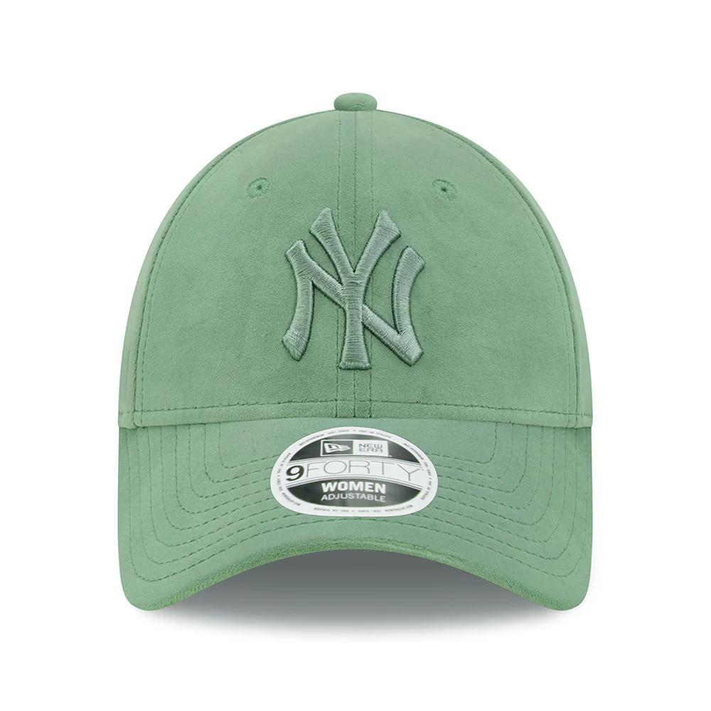 New Era Damen 9FORTY New York Yankees Baseball Cap - MLB Velour - Jadegrün - Image 2