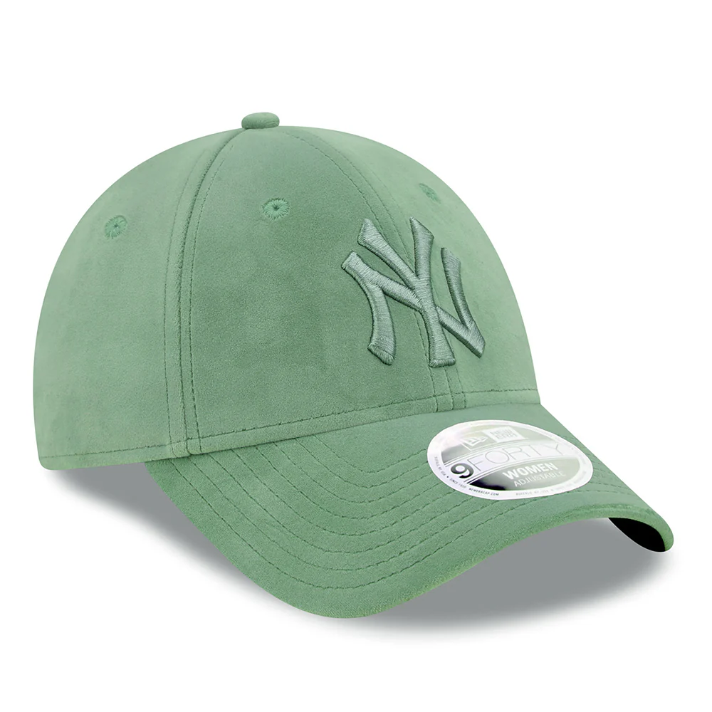 New Era Damen 9FORTY New York Yankees Baseball Cap - MLB Velour - Jadegrün - Image 3