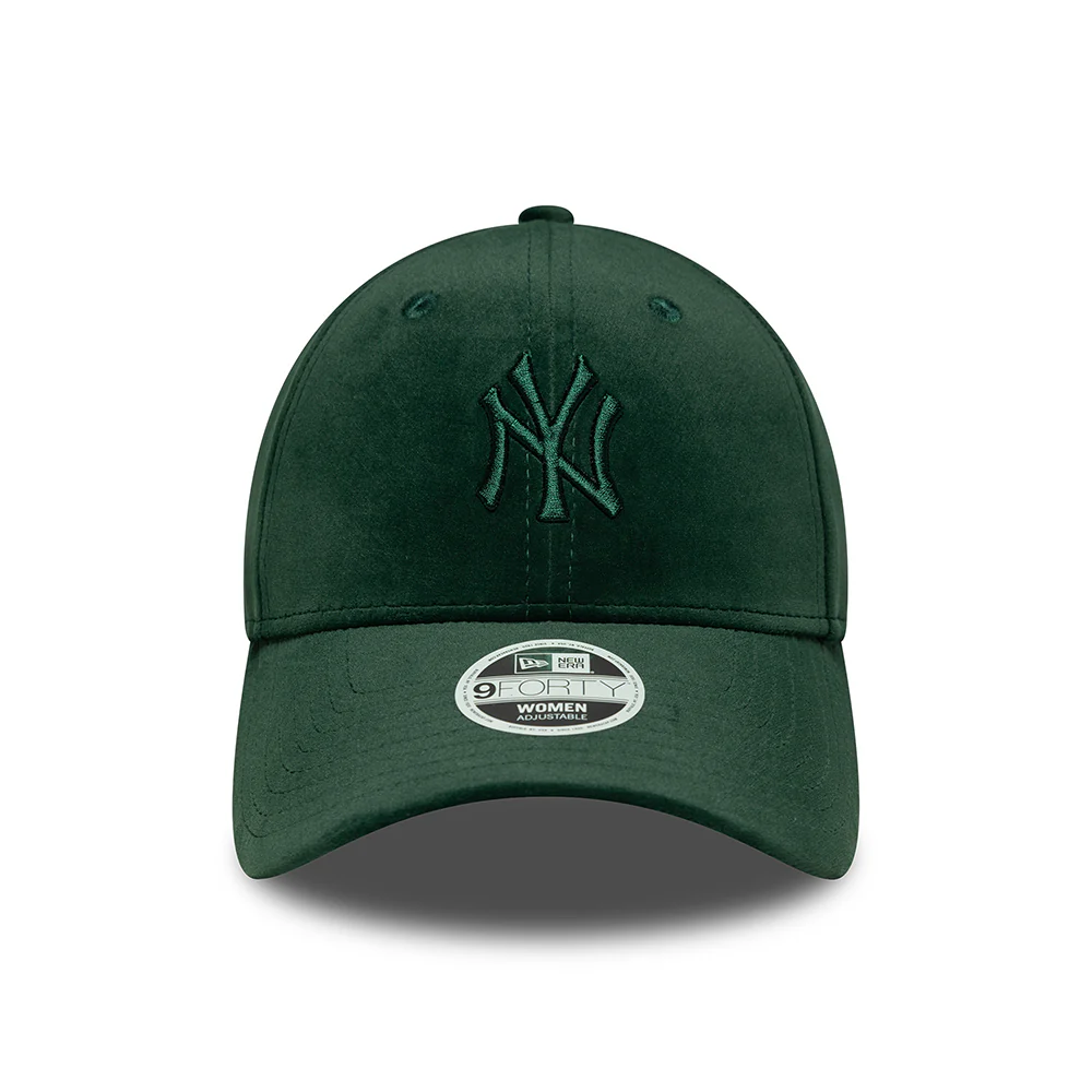 New Era Damen 9FORTY New York Yankees Baseball Cap - MLB Velour Midi - Dunkelgrün - Image 2