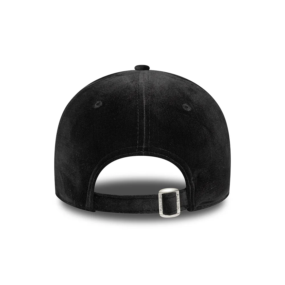 New Era Damen 9FORTY New York Yankees Baseball Cap - MLB Velour Midi - Schwarz auf Schwarz - Image 4