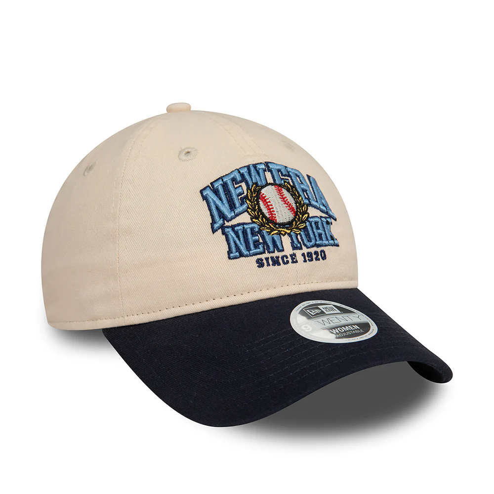 New Era Damen 9TWENTY Baseball Cap - NE Wordmark - Steingrau-Marineblau - Image 2
