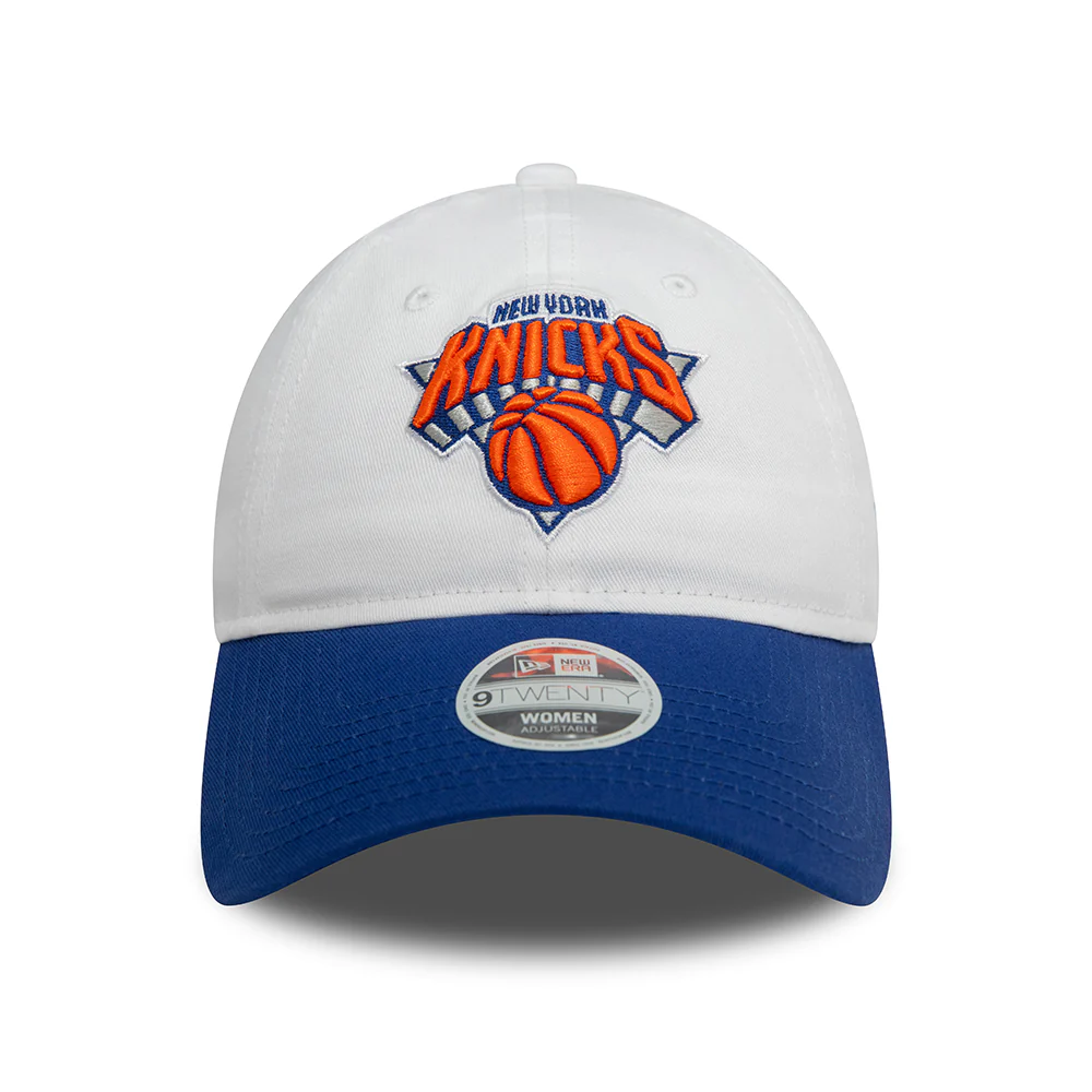 New Era Damen 9TWENTY New York Knicks Baseball Cap - NBA White Crown - Weiß-Königsblau - Image 2