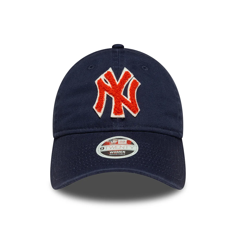 New Era Damen 9TWENTY New York Yankees Baseball Cap - MLB Boucle - Marineblau-Orange - Image 2