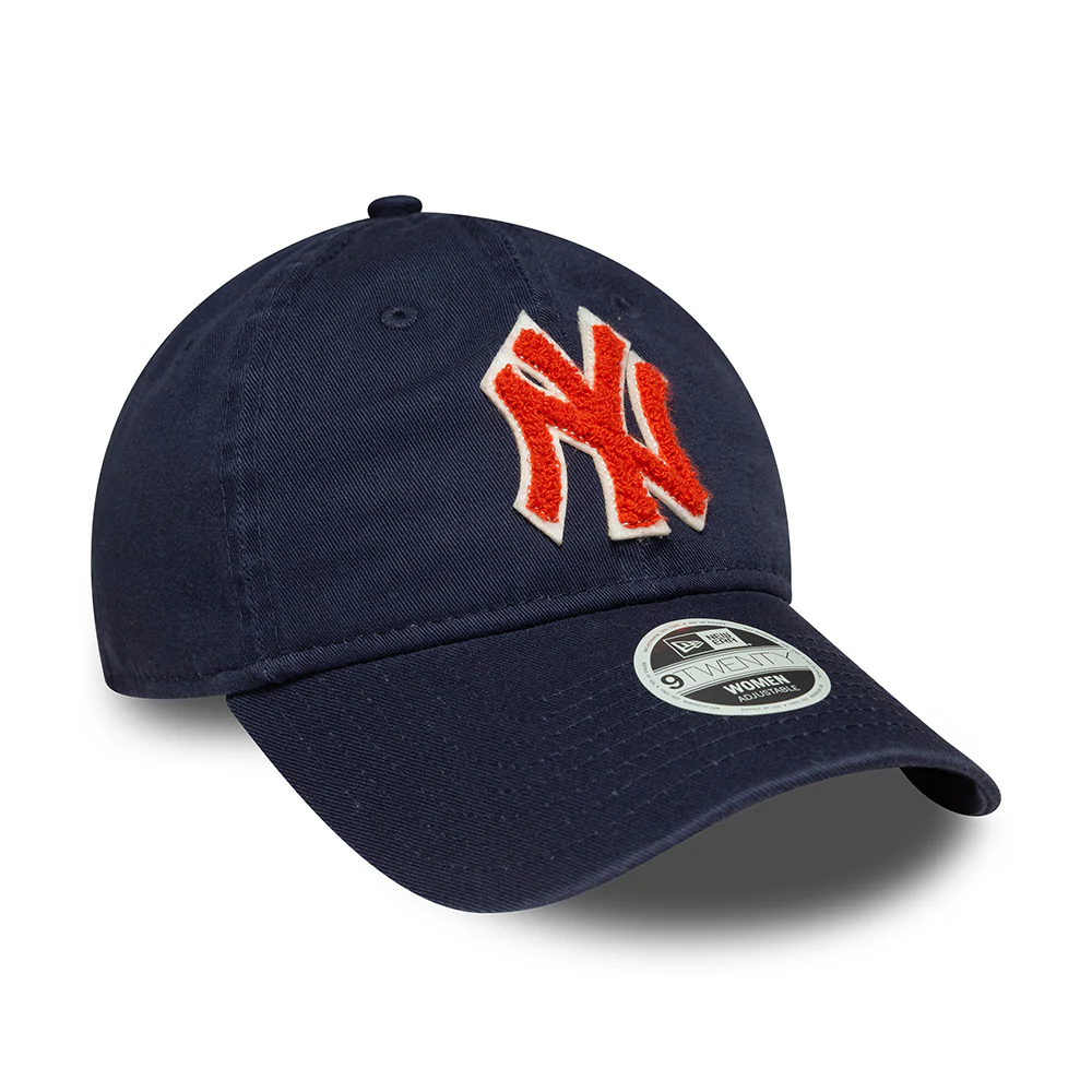 New Era Damen 9TWENTY New York Yankees Baseball Cap - MLB Boucle - Marineblau-Orange - Image 3