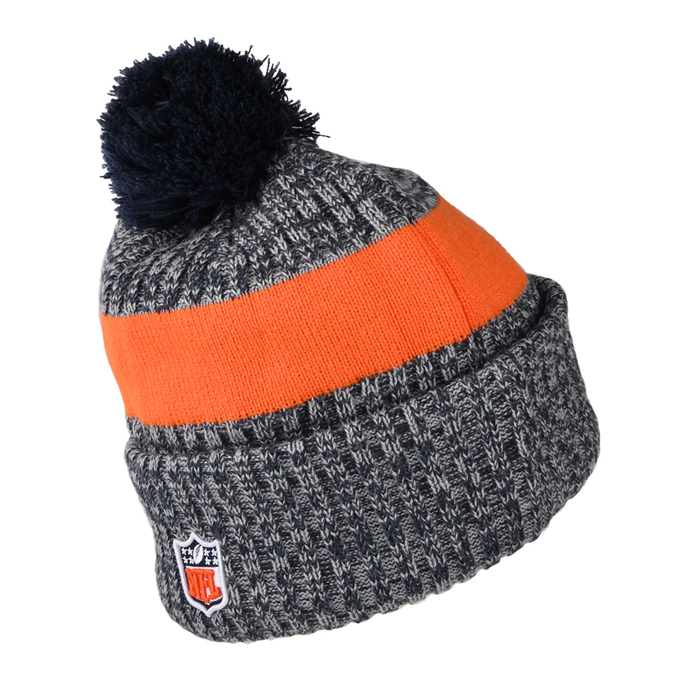 New Era Denver Broncos Bommelmütze NFL Sideline Sport Knit - Marineblau-Orange - Image 2