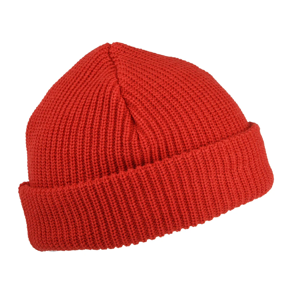 New Era Gerippte Kurzer Umschlag Beanie Mütze - Rot - Image 2